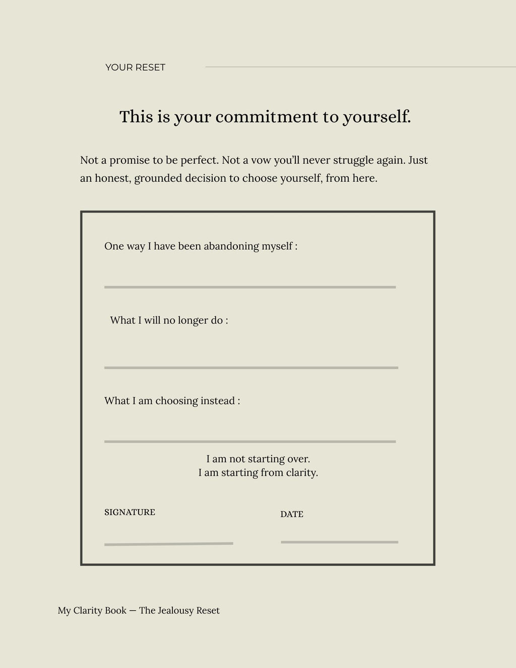 Clarity Workbook