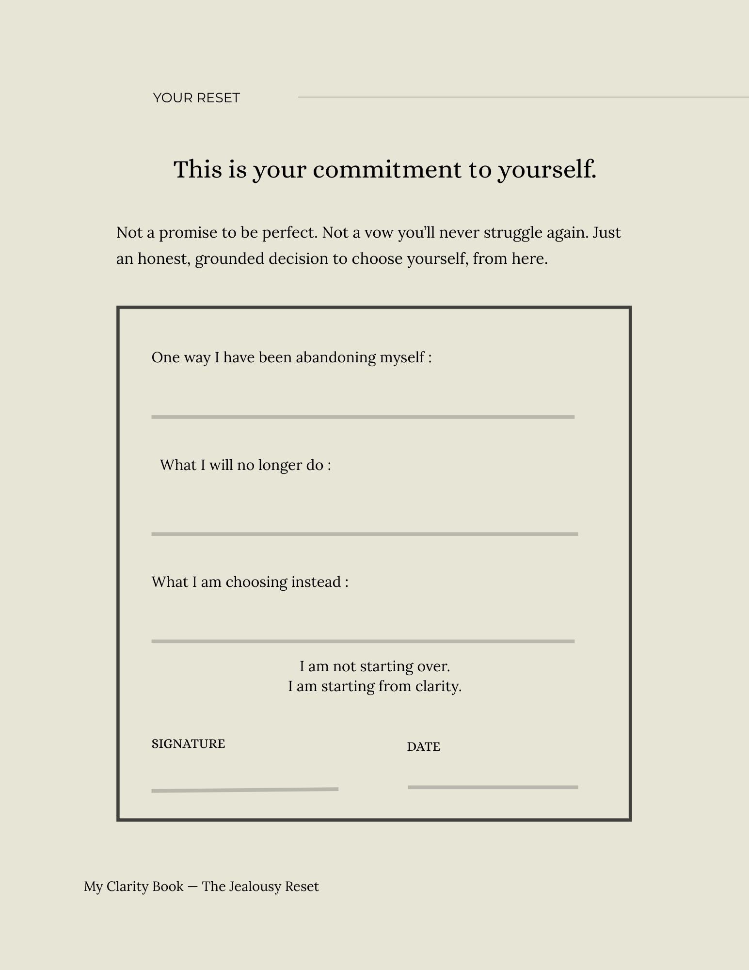 Clarity Workbook